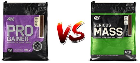Optimum Serious Mass vs Pro Gainer .